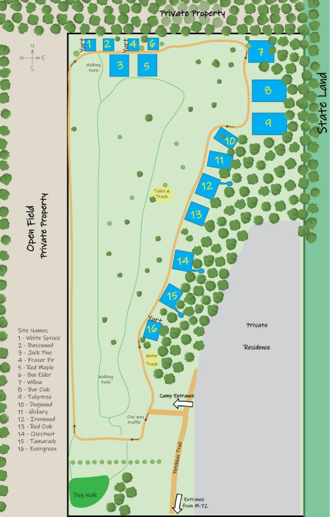 Map of Haven Campground